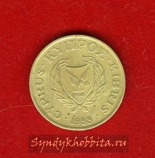 5 центов 1988 года Кипр